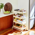 Bureau-organizer op wielen, met vijf niveaus, kleur crème