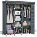 Kledingkast met stoffen bekleding, kleur donkergrijs