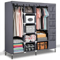 Kledingkast met stoffen bekleding, kleur donkergrijs